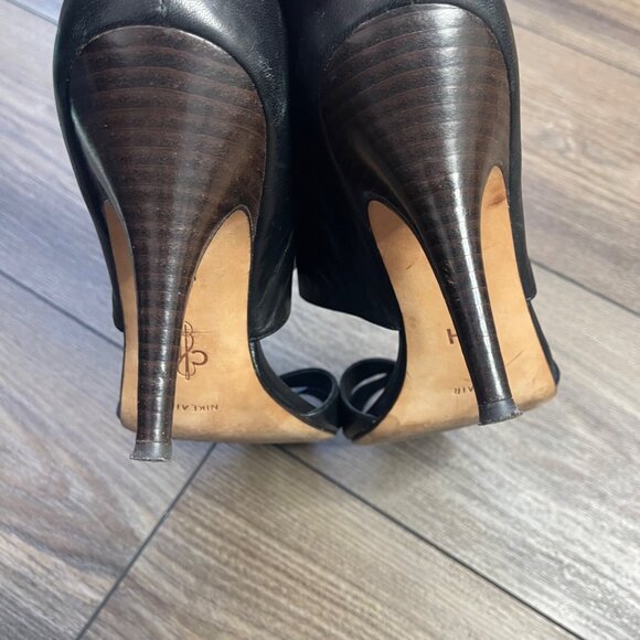 Cole Haan Nike Air Natasha Stiletto Heels Women's 9.5B Black Leather Business - Picture 8 of 16